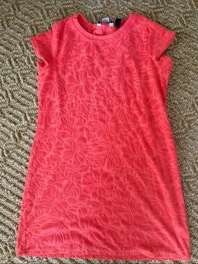 Lands' End Coral Lace Overlay Shift Tunic